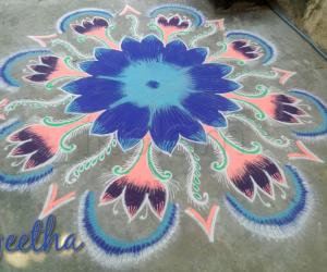 Rangoli: Blue Beauty!
